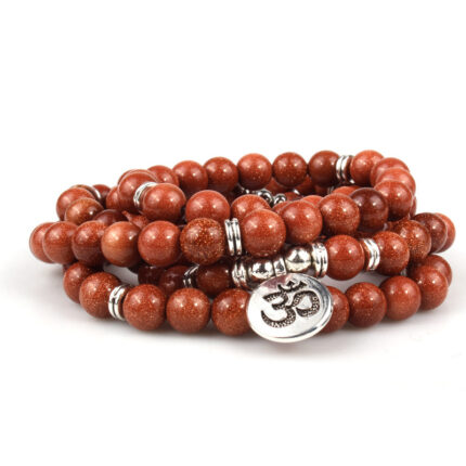 Nouveau bracelet Pallisandro Classico naturel avec 108 bracelets à pendentif Lotus