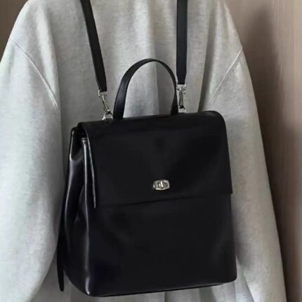 Sac à dos en cuir ciré à l'huile de haute qualité de style coréen rétro