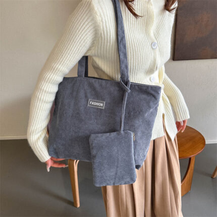 Sac à main de grande capacité en toile pour femme