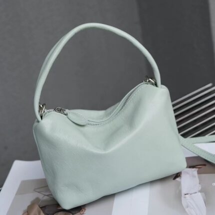 Sac à bandoulière en cuir verni brillant style coréen vintage